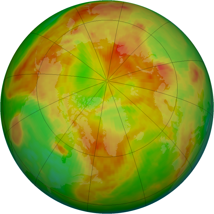 Arctic ozone map for 11 May 1991
